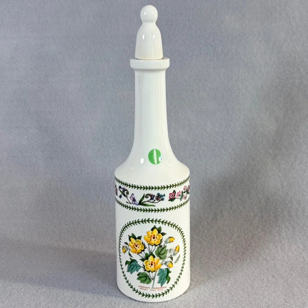 Vintage Portmeirion Botanic Garden Oil Vinegar Cruet Set 1991 England Floral